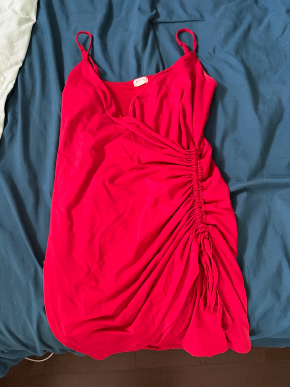 Garage Ruched Side Tie Cami Dress